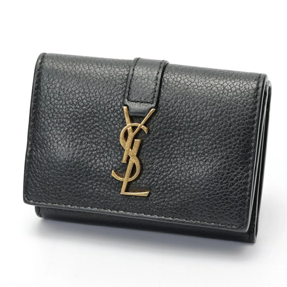 Saint Laurent Cassandra Origami Leather Black